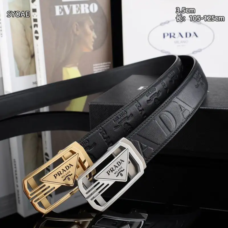 Prada belt 35mm(自动扣）X105-125cm 8L101